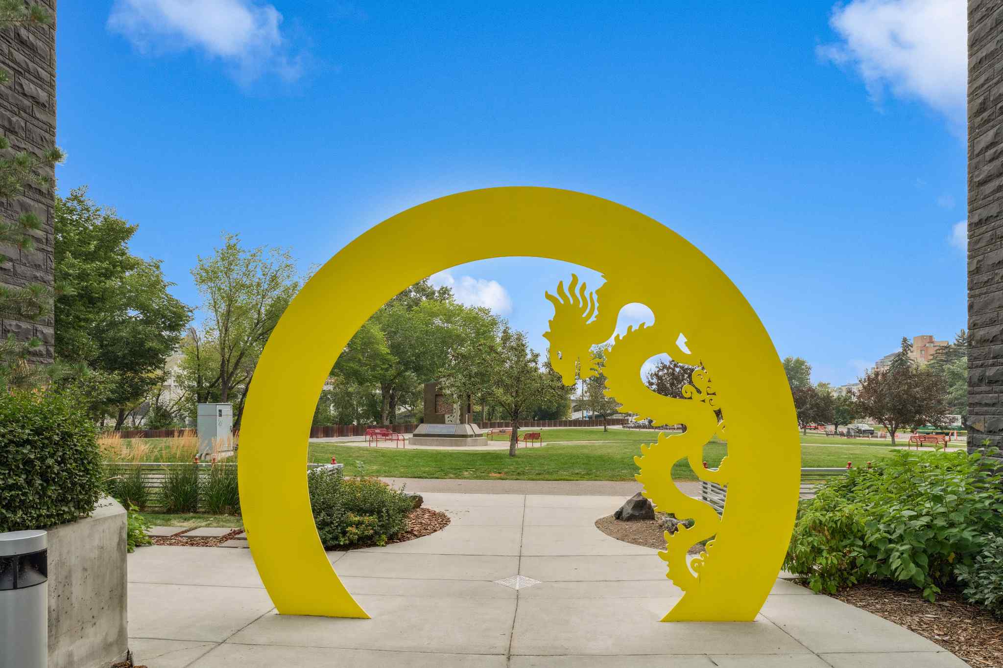 Sien Lok Park Entrance in Chinatown Calgary